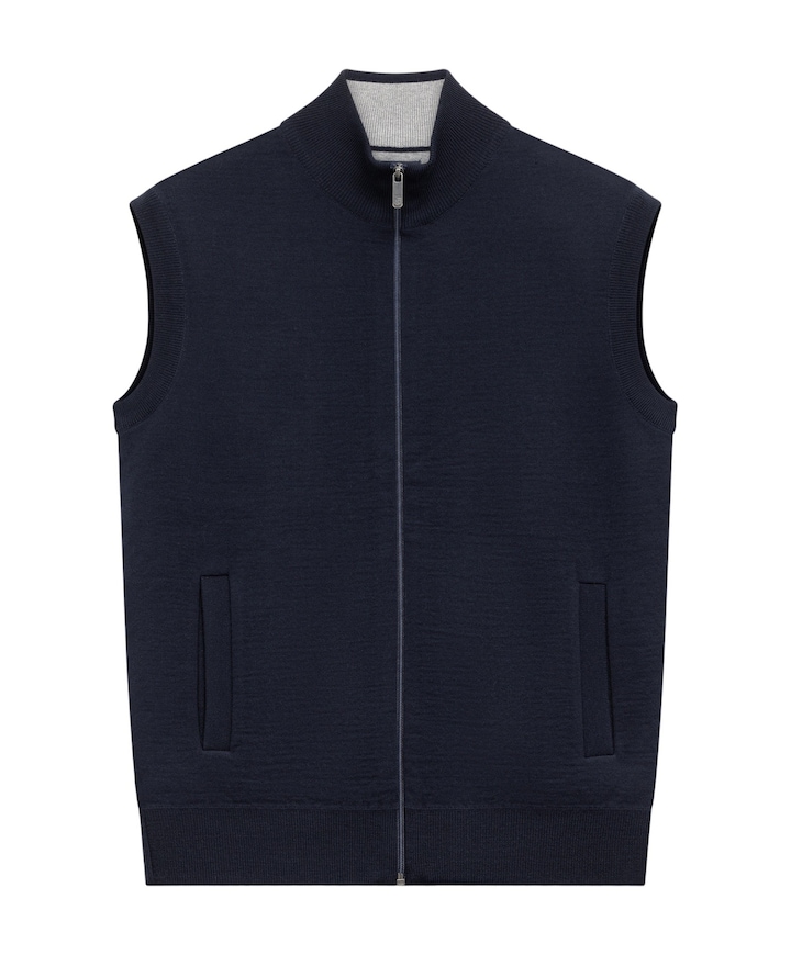 Heren vest blauw