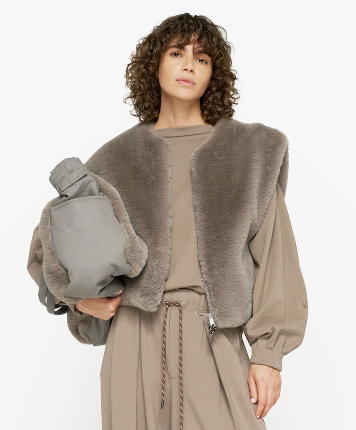 Dames gilet grijs