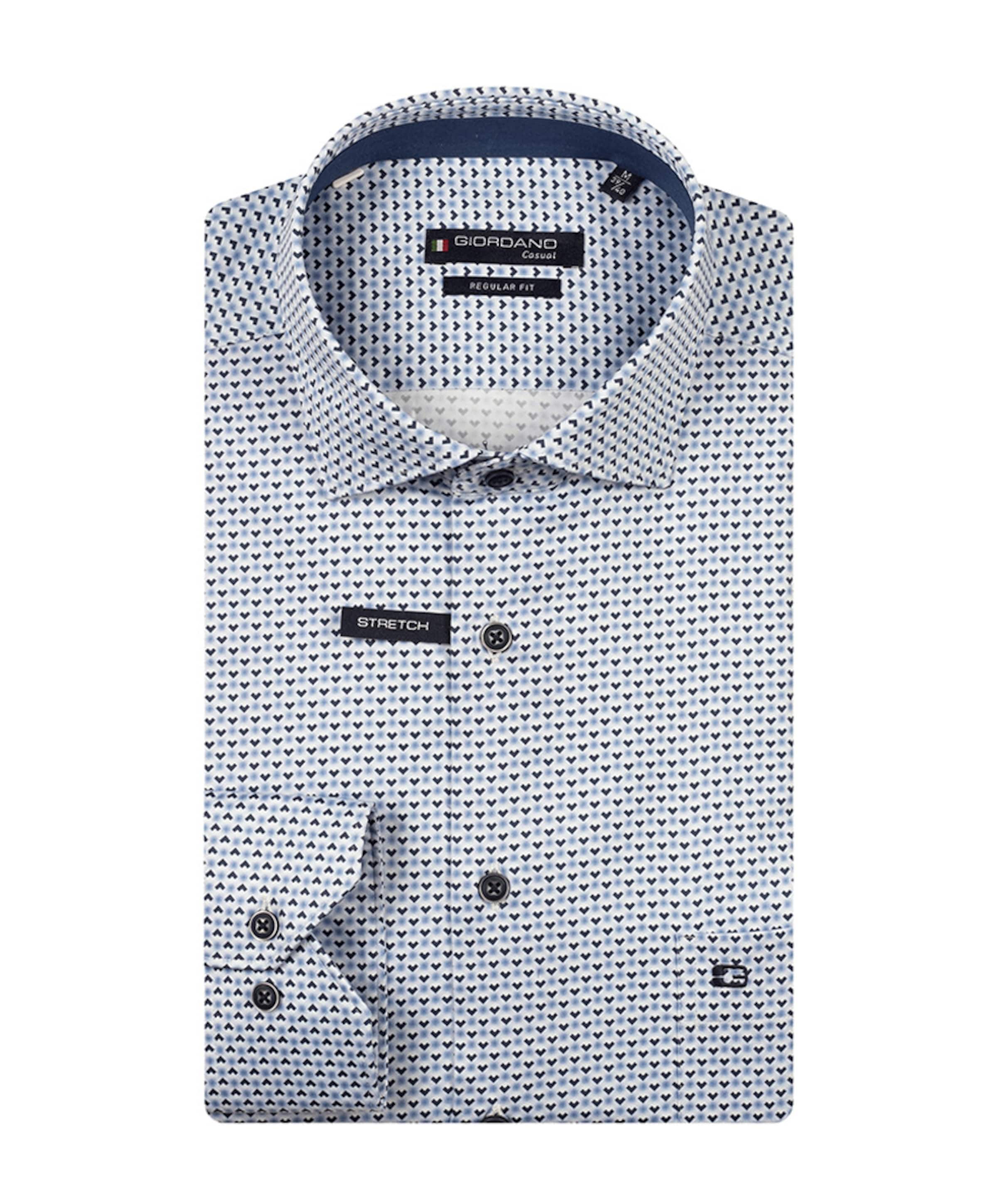 Heren overhemd lange mouw blauw