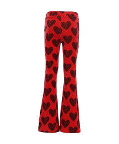 Little velvet flare pants meisjes broek rood