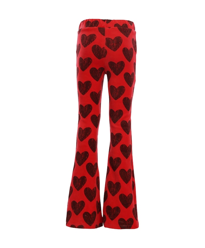 Little velvet flare pants meisjes broek rood