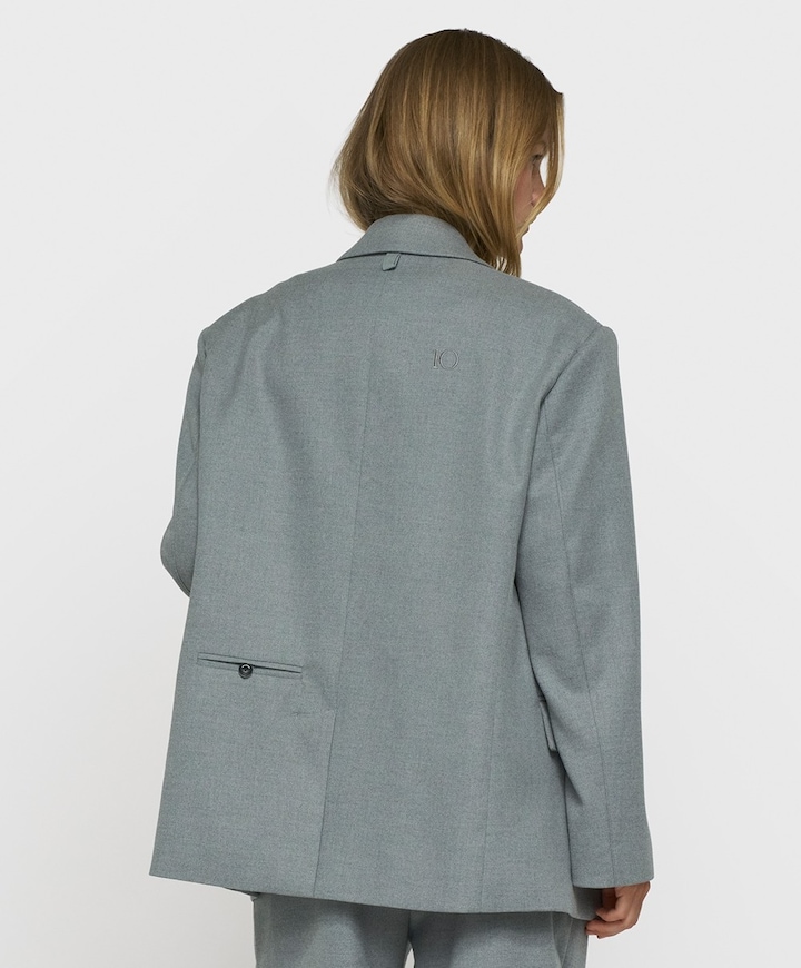 Dames blazer grijs