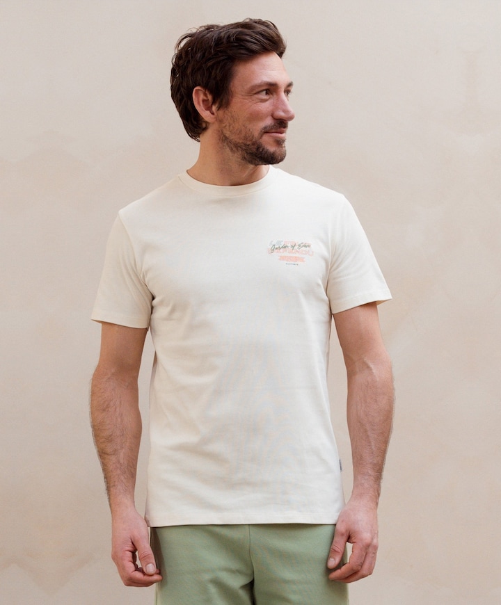 Heren T-shirt ecru