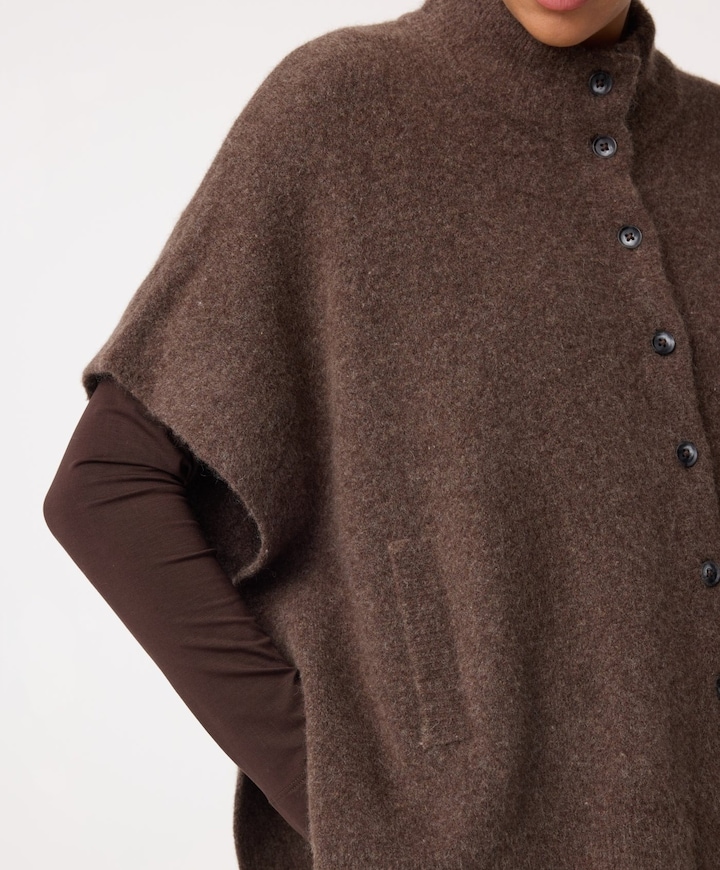 Dames cape bruin