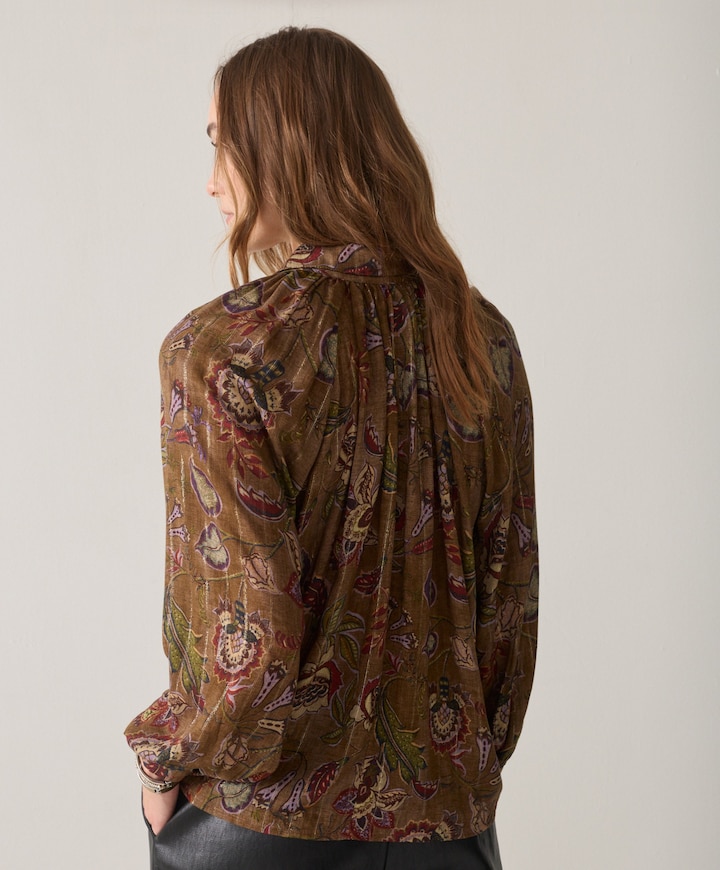 Dames blouse bruin