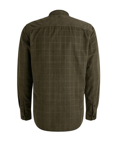 Heren overhemd lange mouw groen