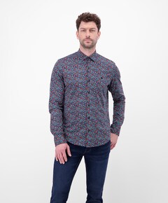 Heren overhemd lange mouw rood