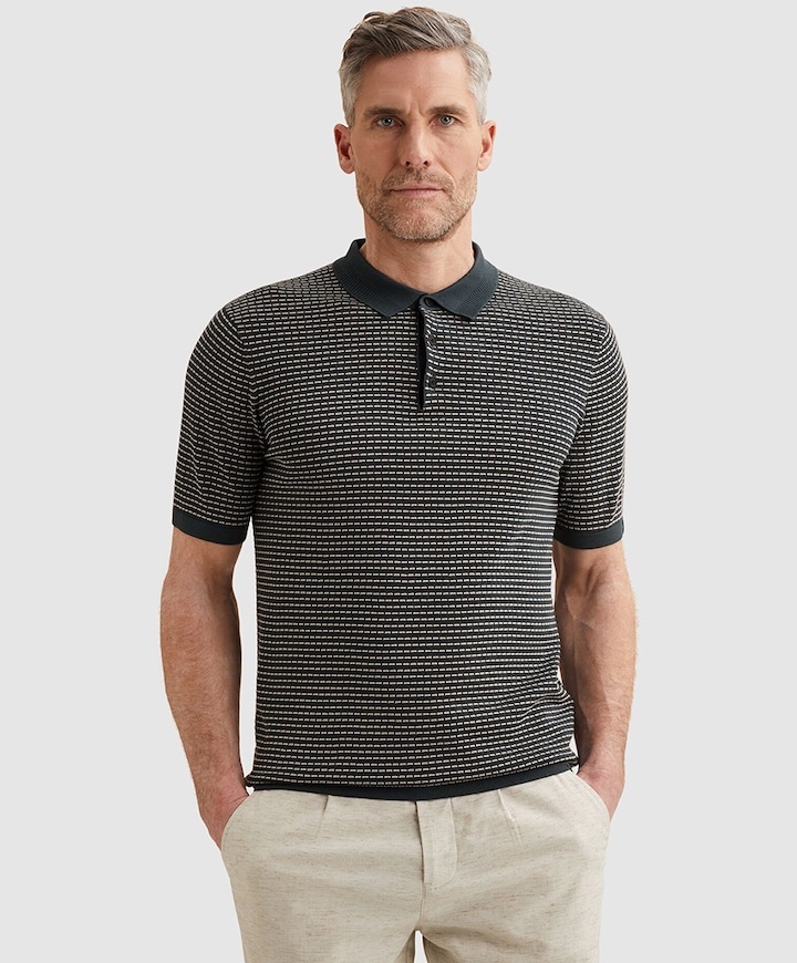 Heren polo blauw