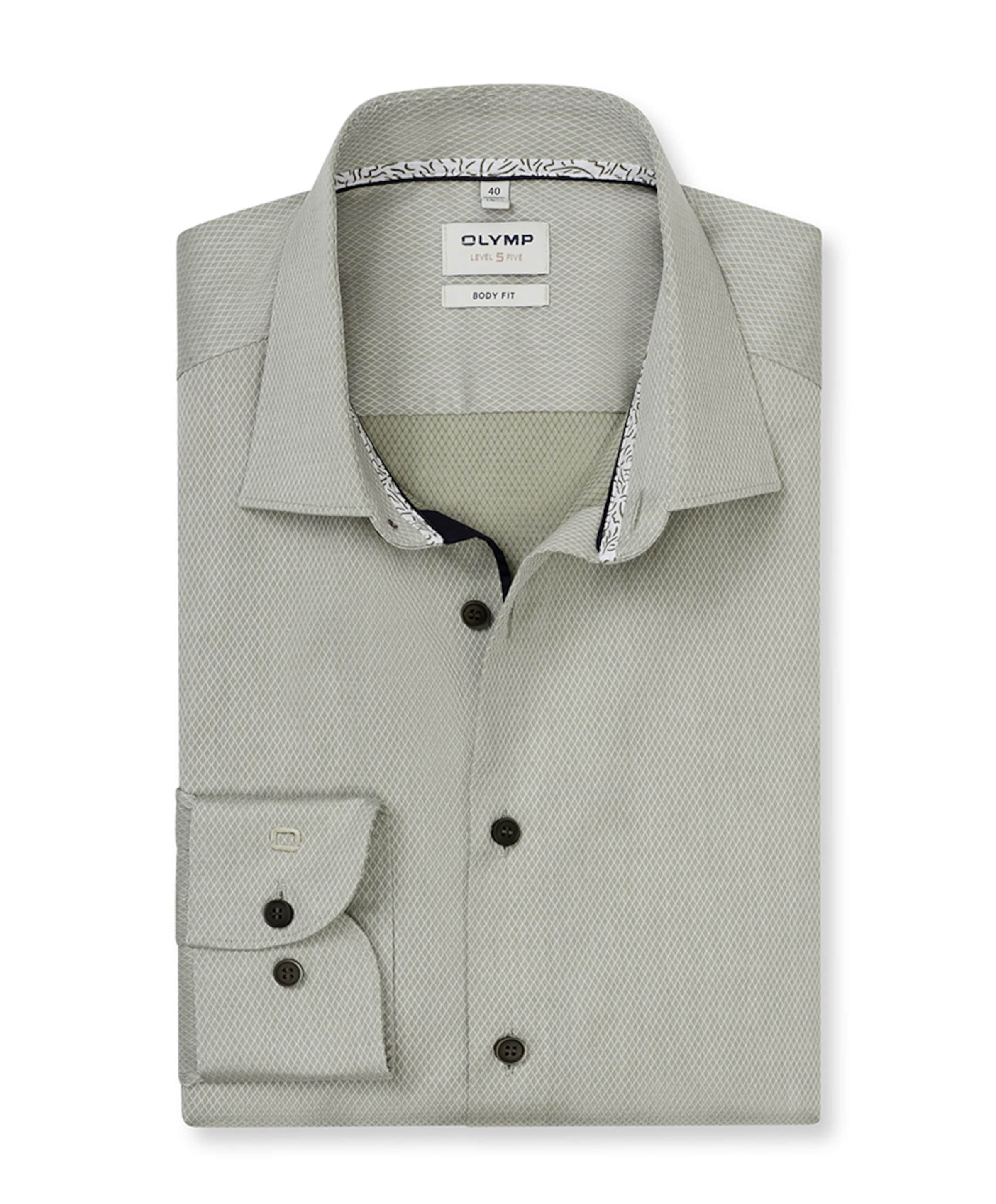 Heren overhemd lange mouw groen