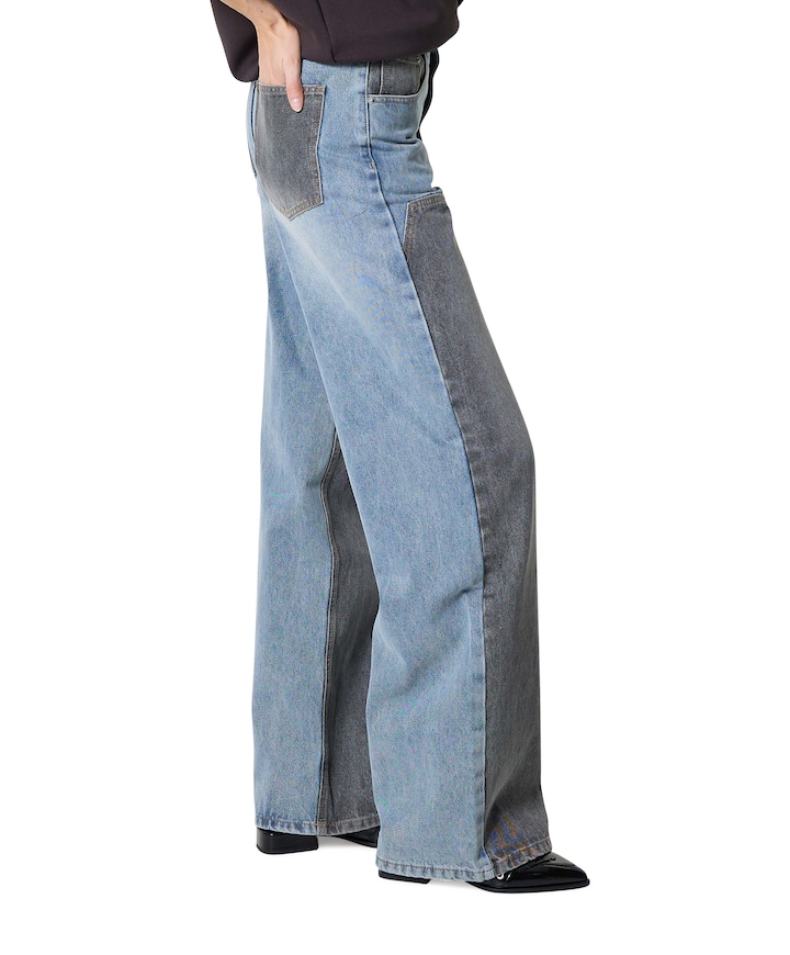 Two-Tone Patch Tall jeans blauw