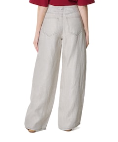 ABBYFV 888 CRYSTAL LINEN dames broek grijs