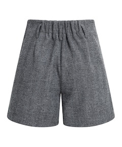 Geweven dames korte broek grijs