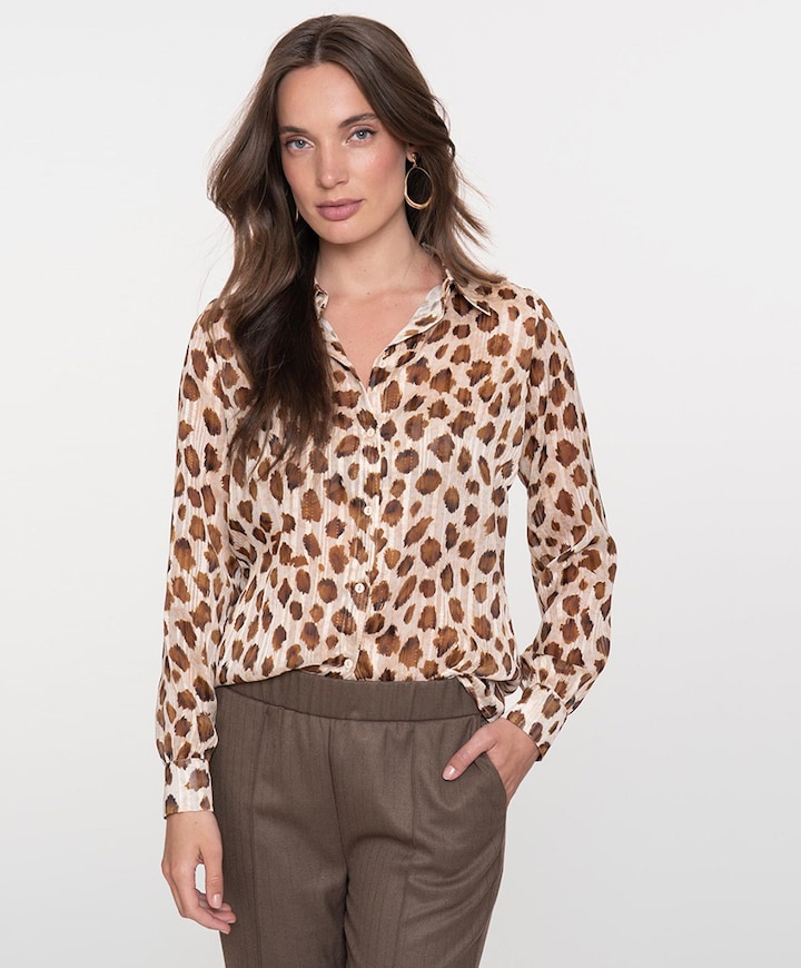 Dames blouse beige