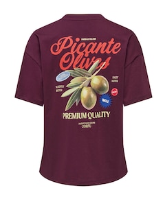 Dames T-shirt bordeaux