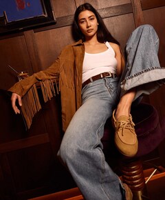 Brushed boat mocassins bruin