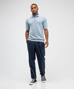 Heren polo blauw