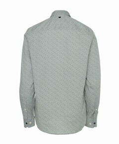 Heren overhemd lange mouw groen
