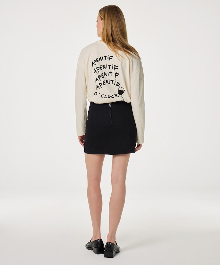 Dames longsleeve ecru