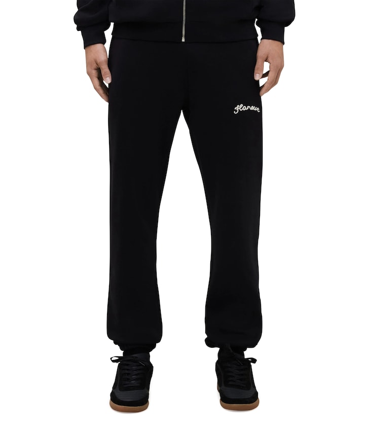 Flaneur Signature Sweatpants broek zwart