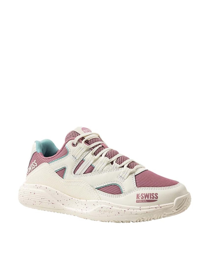 KS TFW TURA TEAM PADEL-WHITE/LILAS/PASTELTURQUOISE tennisschoenen wit