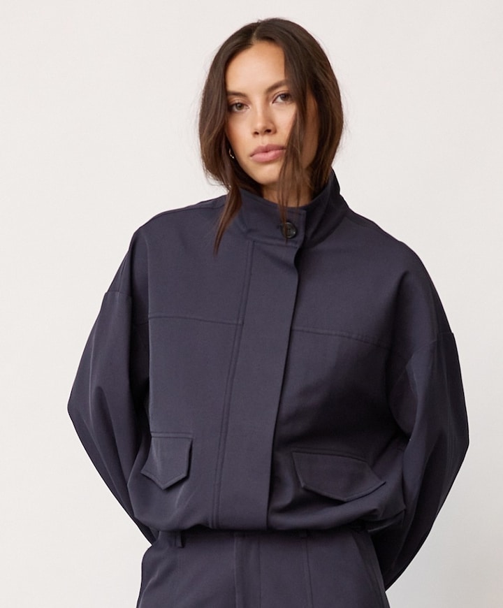 Dames jas blauw