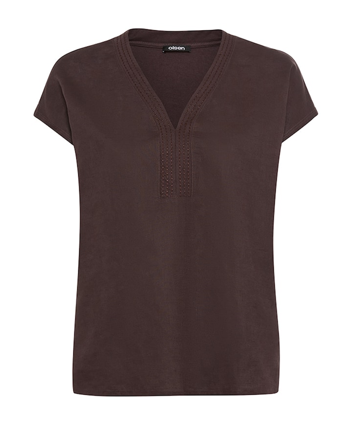 Dames T-shirt bruin