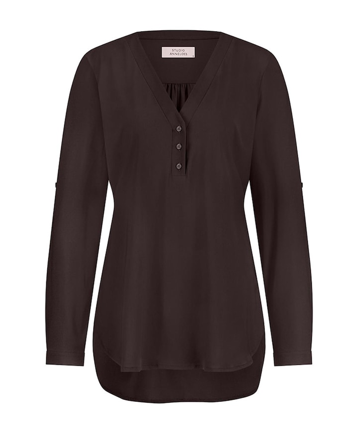Dames blouse bruin