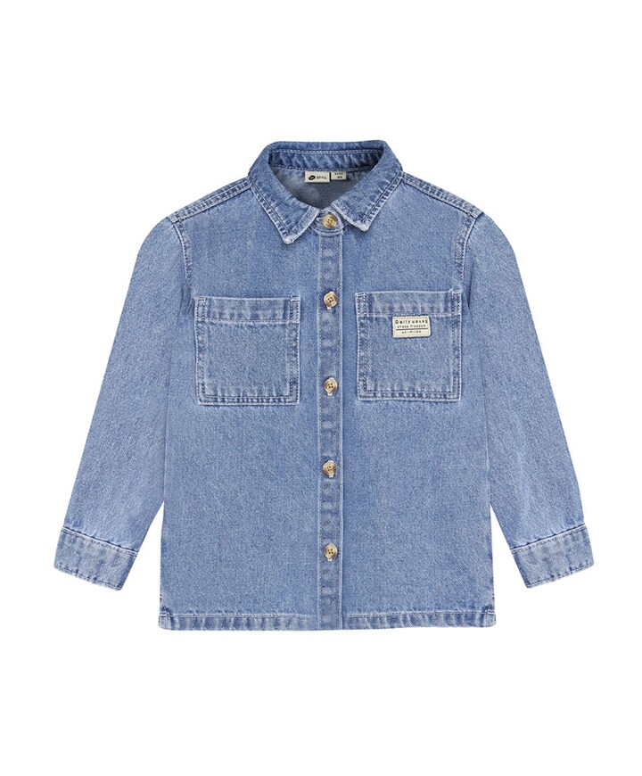 Jongens overhemd lange mouw blauw