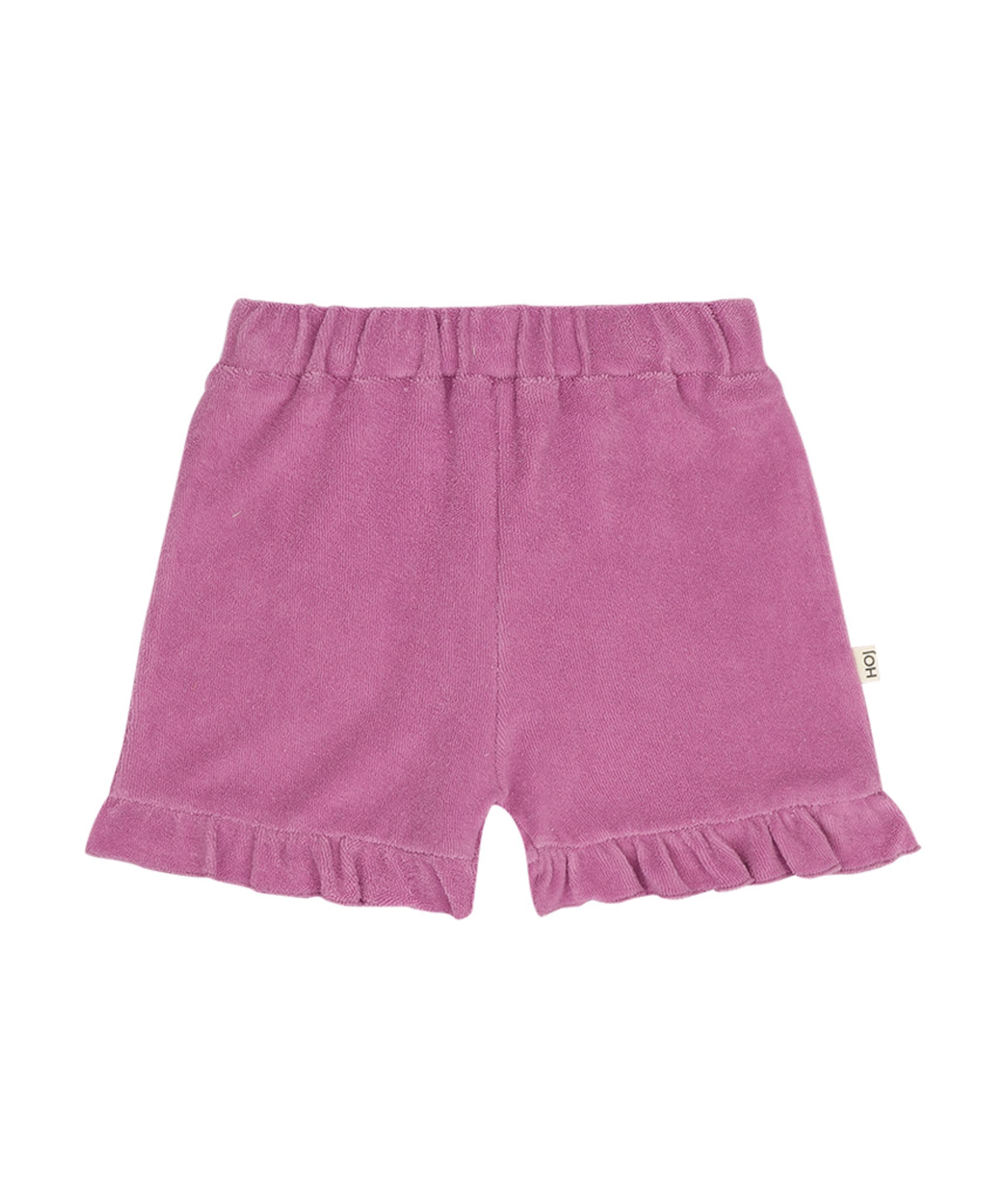 Ruffled meisjes korte broek paars