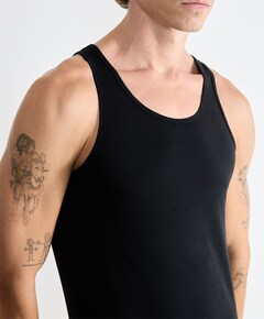 Heren singlet zwart