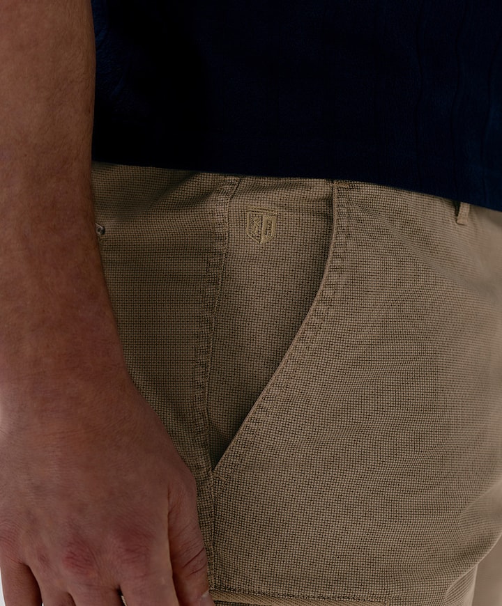 Bermuda Printed heren korte broek beige