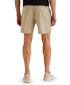 RELAXED STRIPED heren korte broek beige
