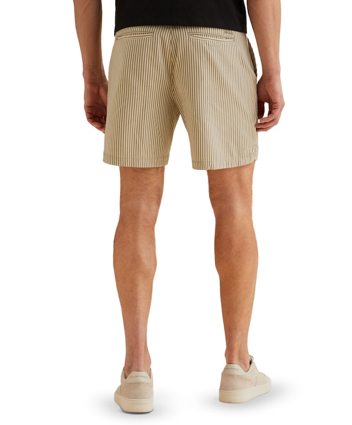 RELAXED STRIPED heren korte broek beige