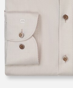 Heren overhemd lange mouw beige