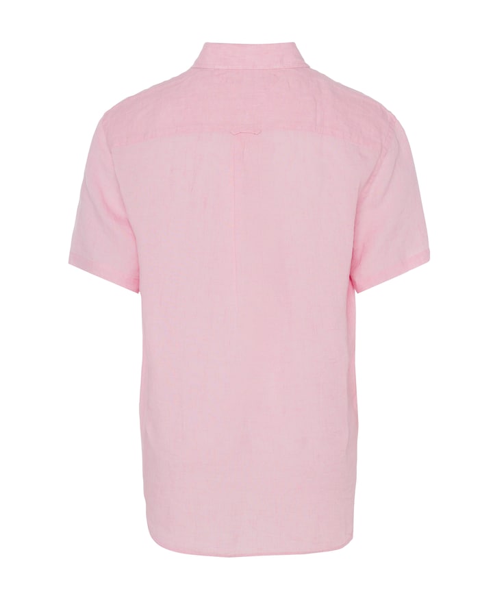 Heren overhemd korte mouw roze