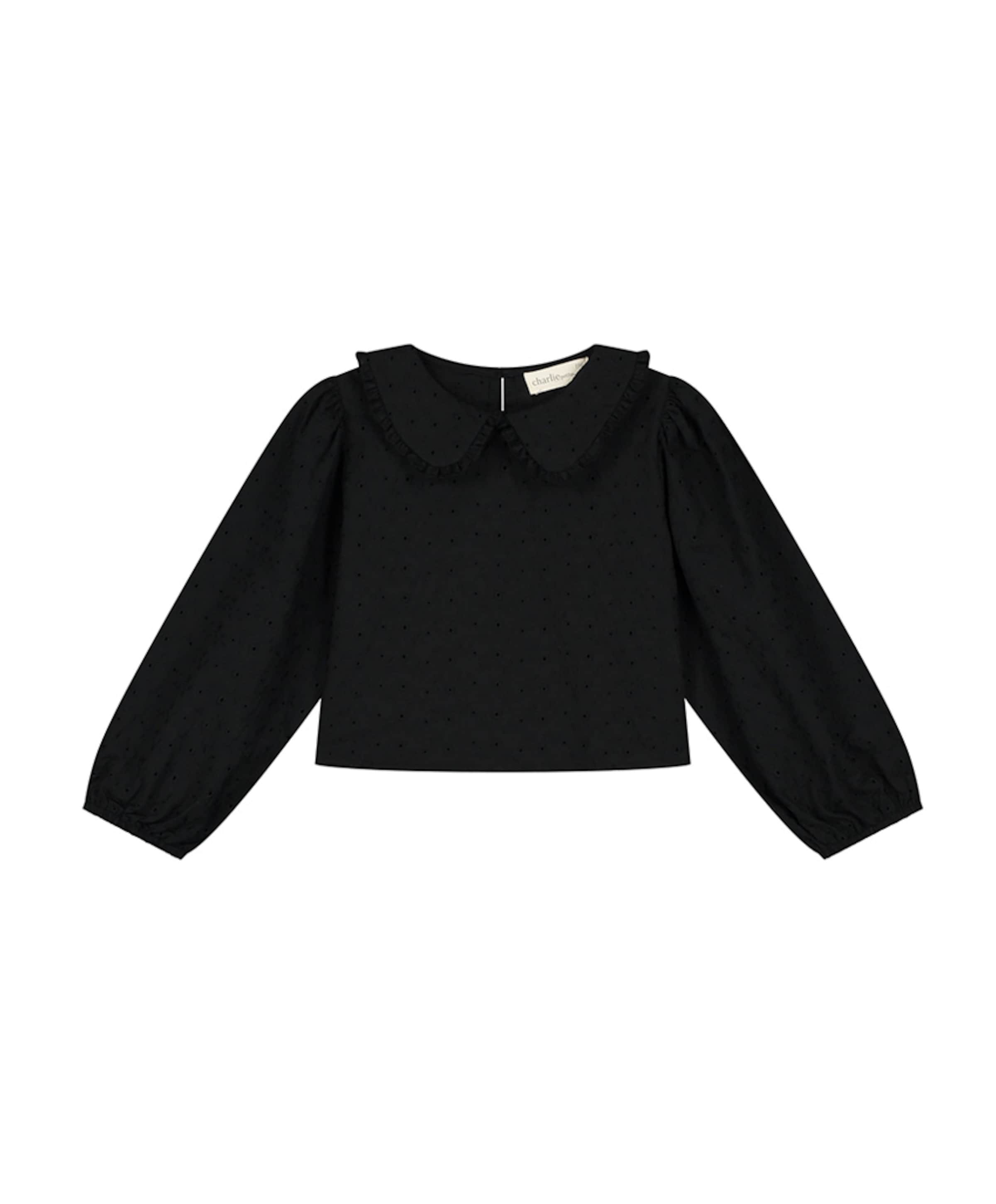 Meisjes blouse lange mouw zwart