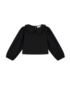 Meisjes blouse lange mouw zwart