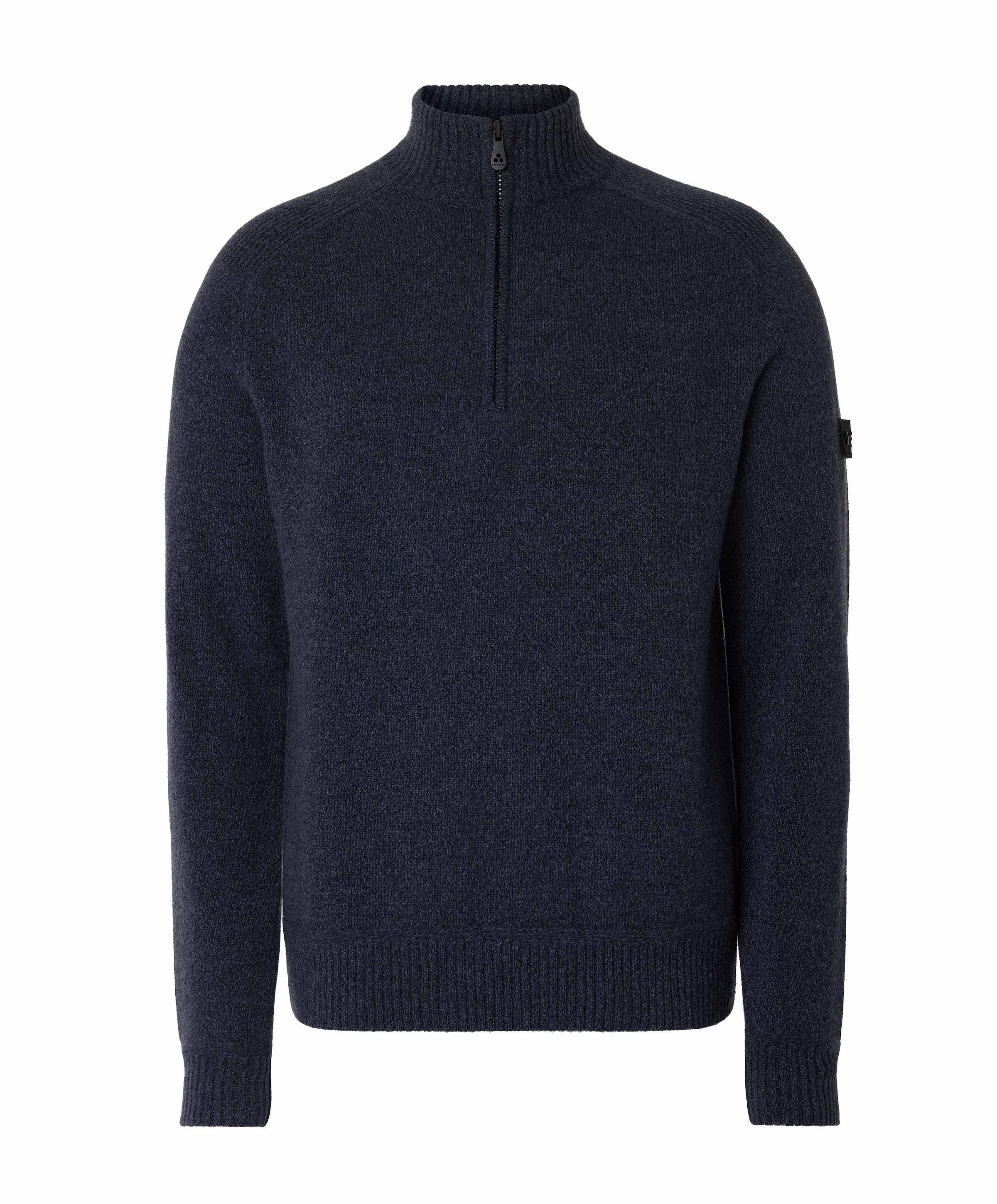 Heren trui met rits blauw
