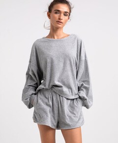 Dames pyjamatop grijs