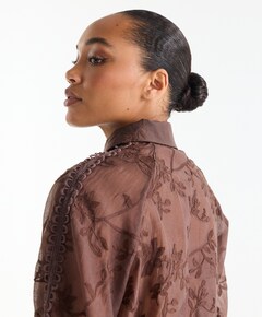 Dames blouse bruin