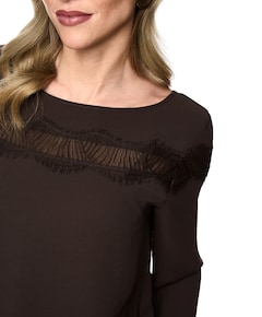 Dames blouse bruin
