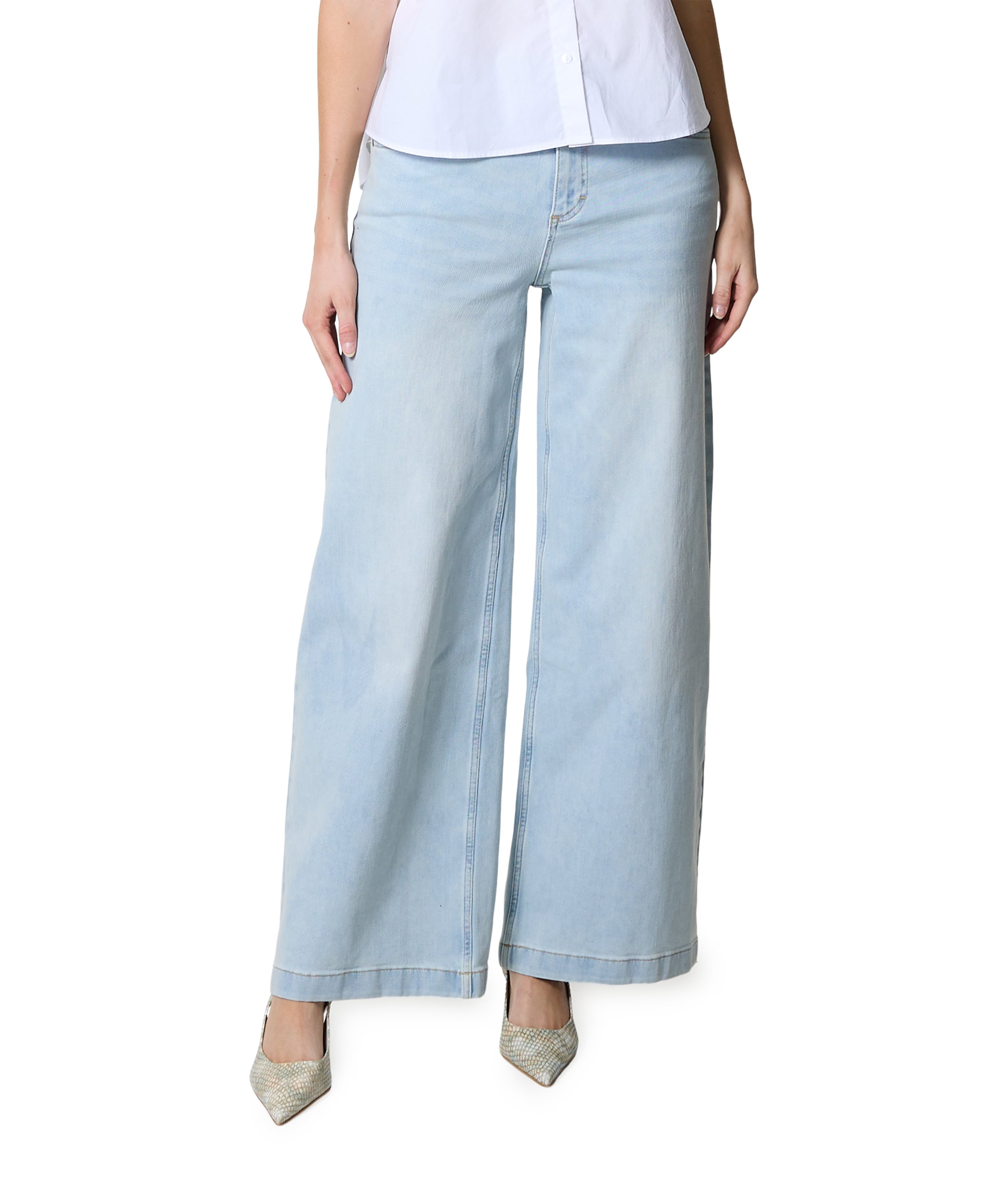 Extra wijde pijpen (L32) dames jeans blauw