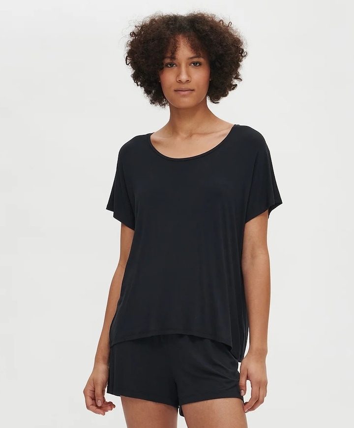 Dames pyjamatop zwart