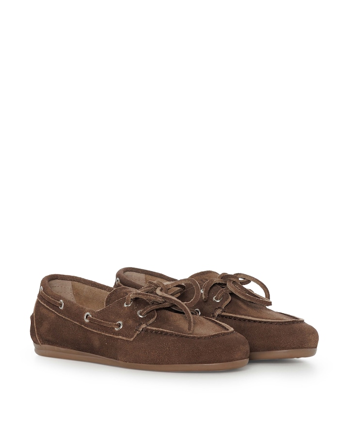 dames mocassins bruin