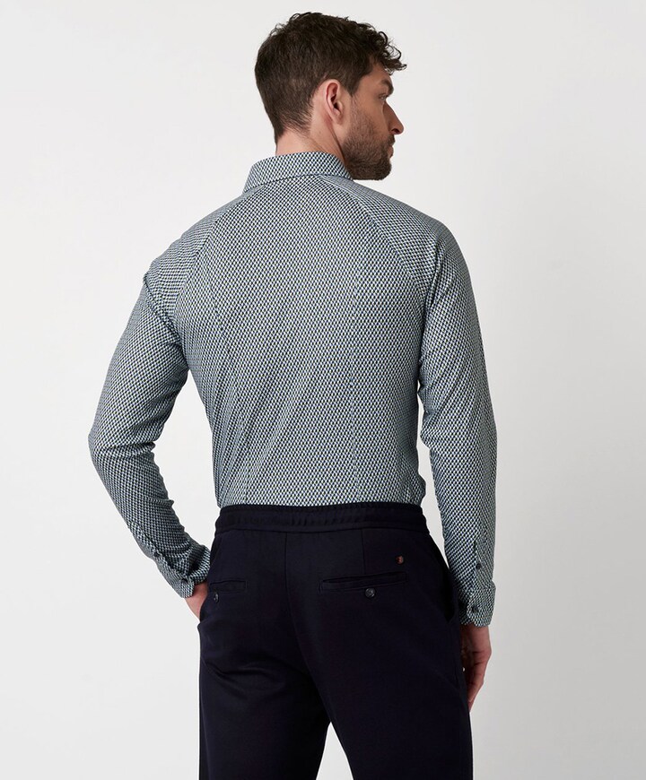 Overhemd lange mouw groen