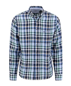 Heren overhemd lange mouw groen