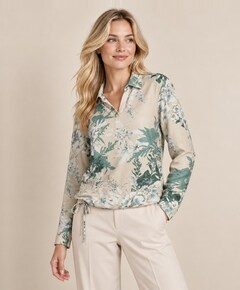 Dames polo beige