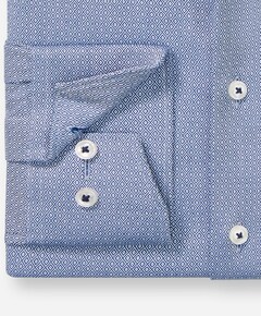 Heren overhemd lange mouw blauw