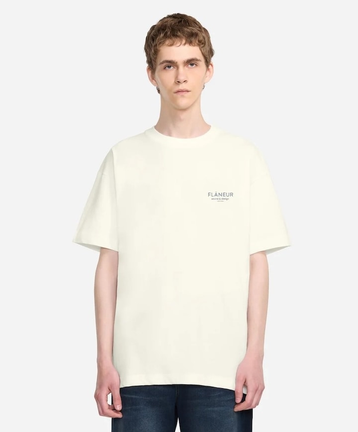 Heren T-shirt ecru