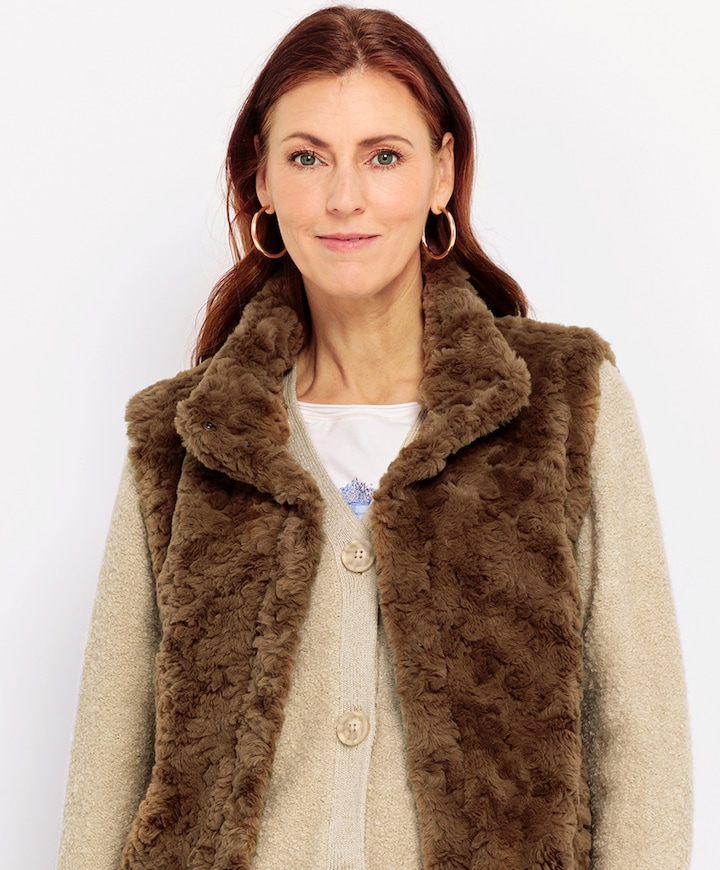 Dames bodywarmer bruin